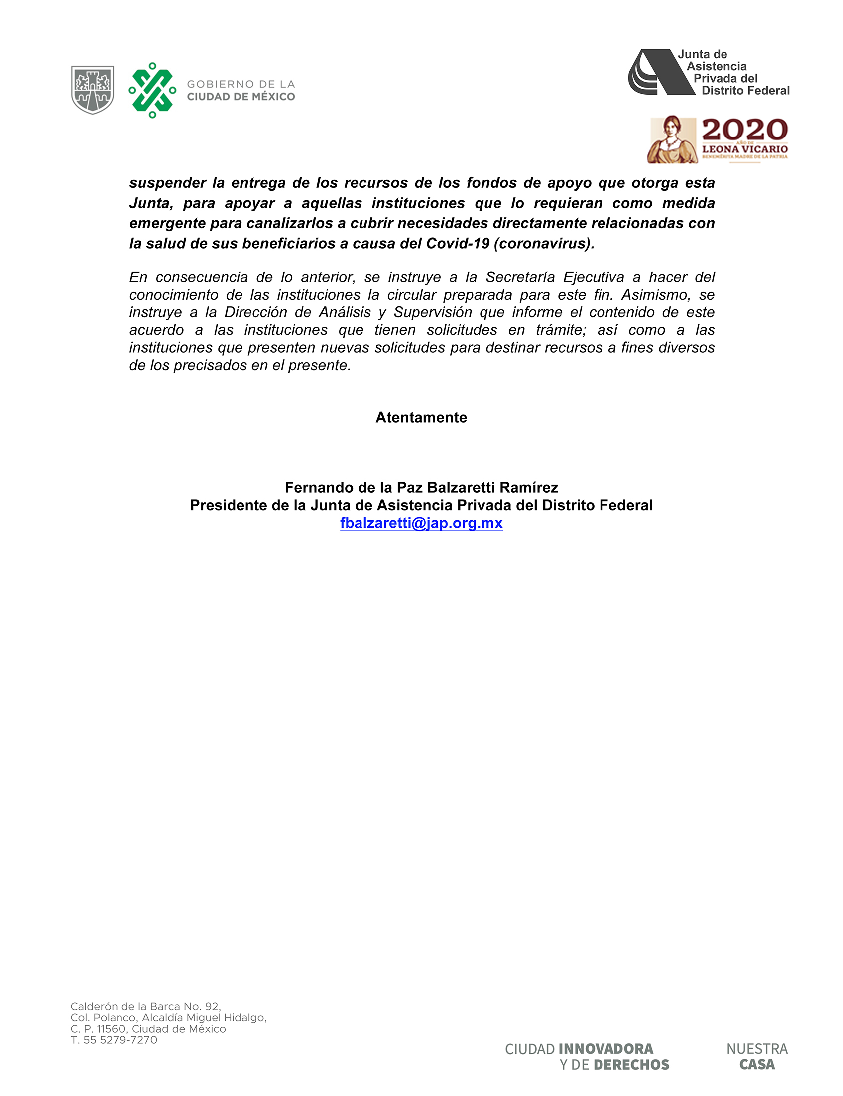 Circular Fondos de Apoyo Económico página 3