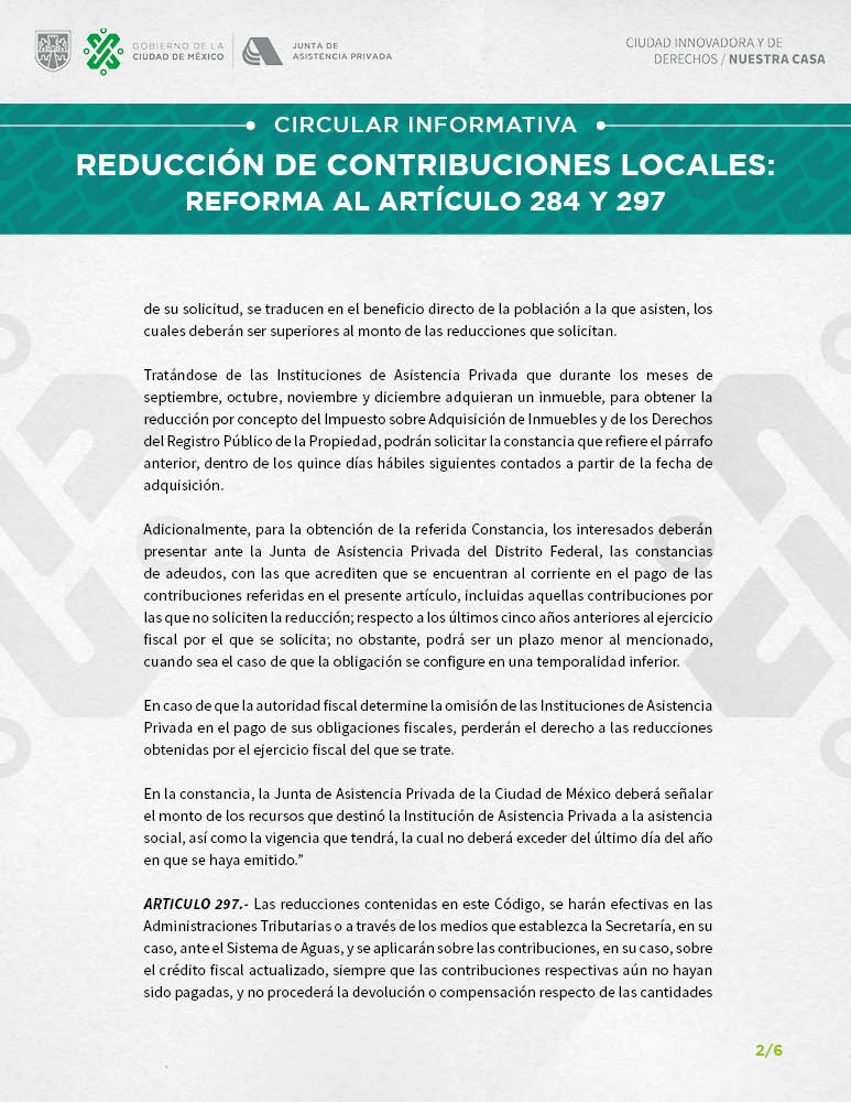 Circular Reducción de Contribuciones Locales hoja 2