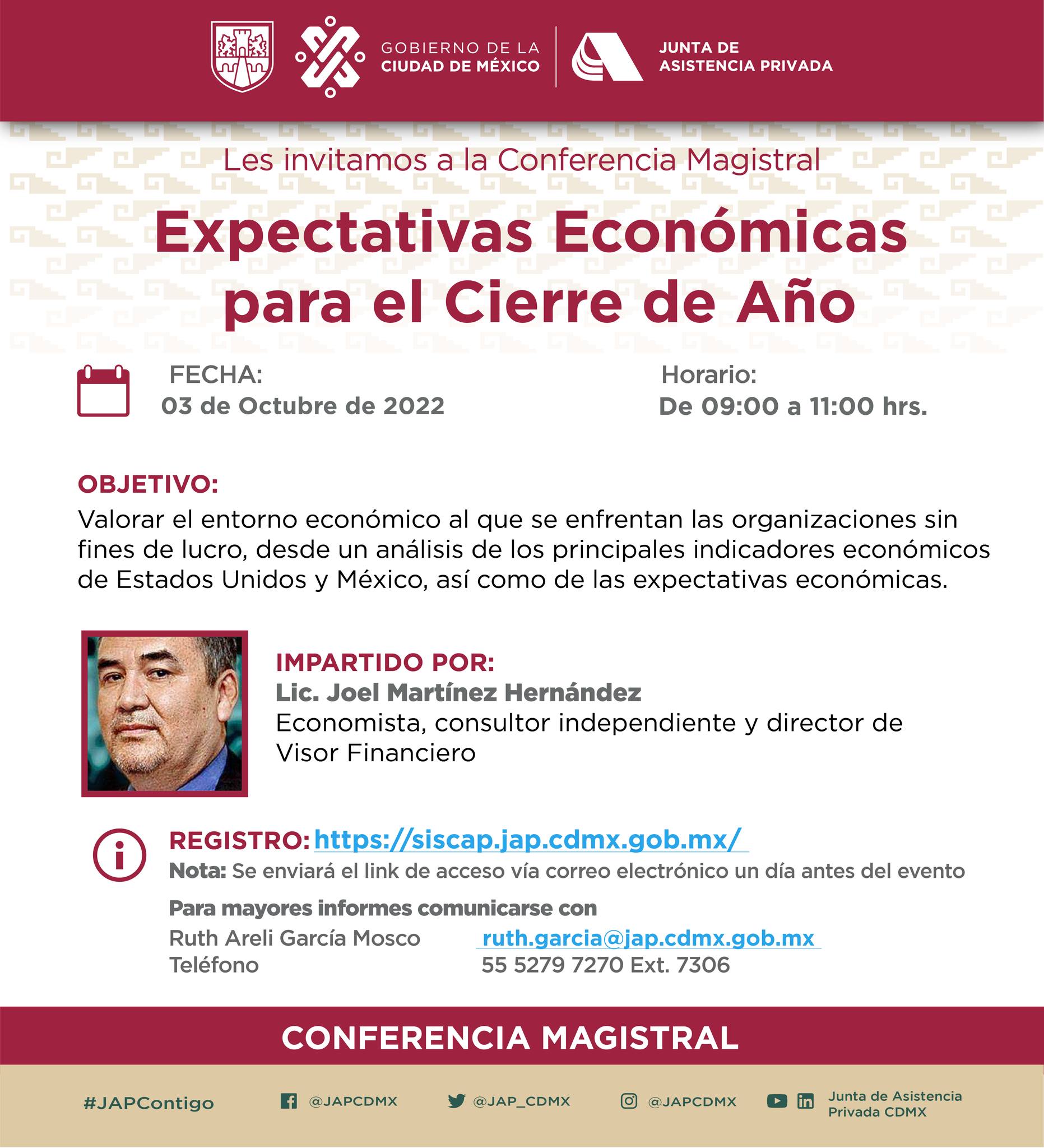 conferencia magistral expectativas económicas para el cierre de año