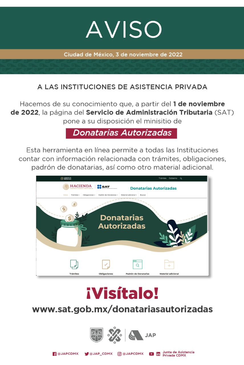 Aviso minisitio SAT